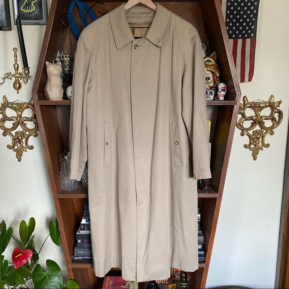 Vintage Burberry Rain Trench Coat Women’s Oversized Medium or Large Men’s Medium - Picture 4 of 16